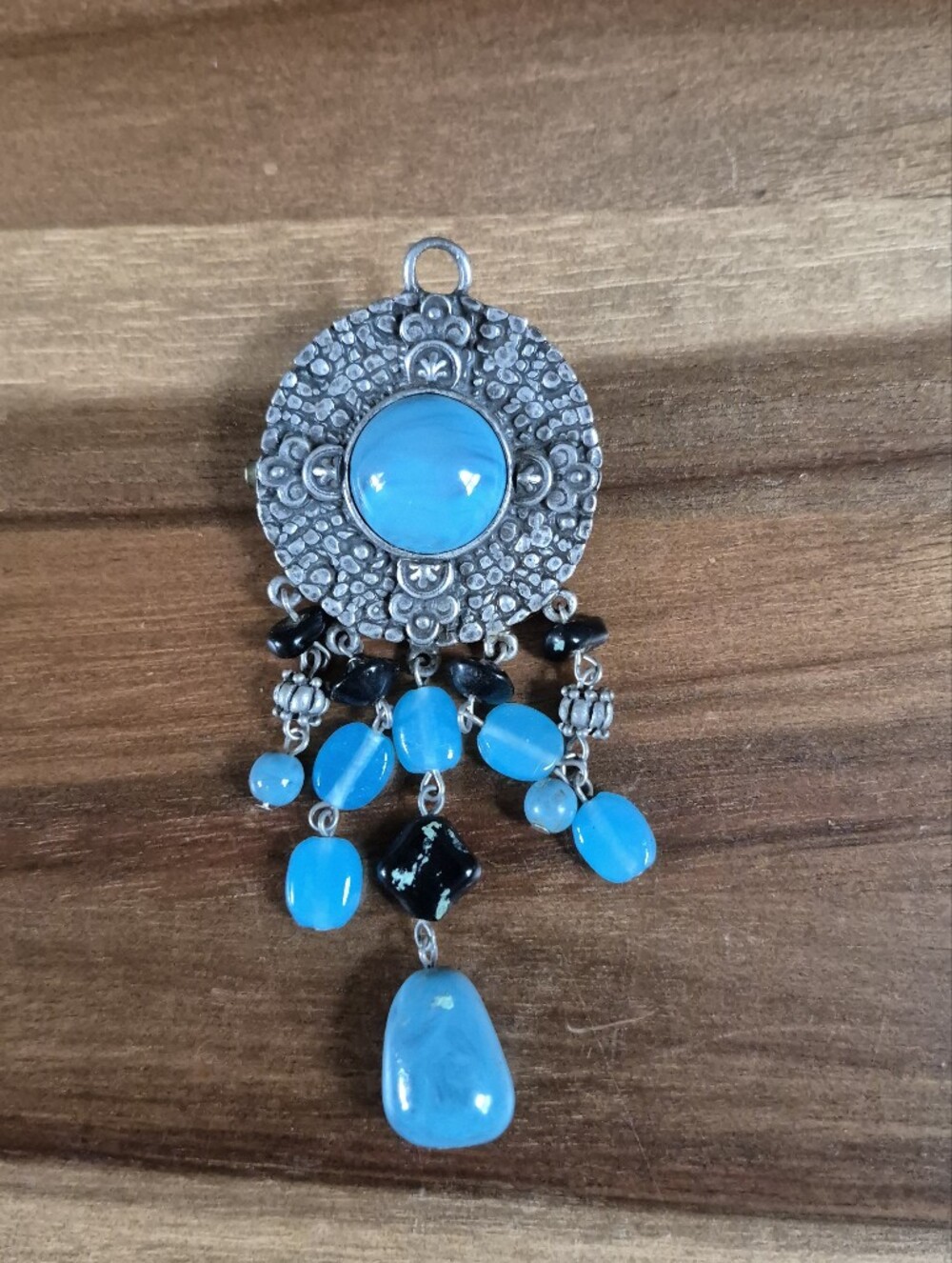 Vintage Glass Beaded Chandelier Pendant/Brooch
